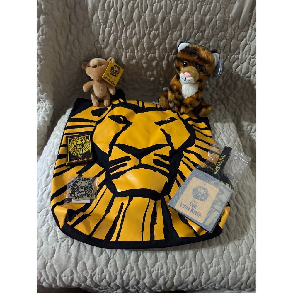 Disney The Lion King Broadway Musical Merchandise Lot Canvas Tote Plush Pins
